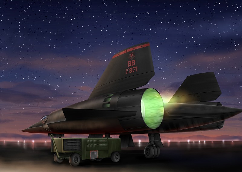 エンジン始動するSR-71